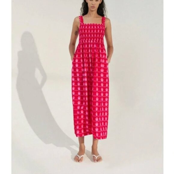 Zara Printed Midi Dress S - Picture 6 of 6